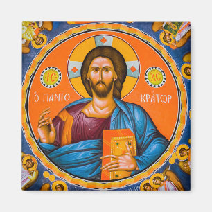 Pantocrator Jesus Christ Lord of All Icon Magnet