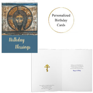 Pantocrator, Lord of All, Icon Birthday Card