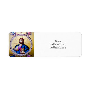 Pantocrator Lord of All Orthodox Christian Icon Return Address Label