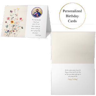 Pantocrator Lord of All with Wildflowers Birthday  Card