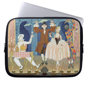 Pantomime Stage, illustration for 'Fetes Galantes' Laptop Sleeve