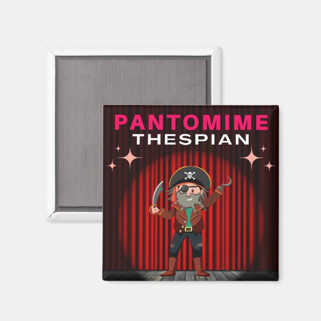 Pantomime Thespian - Captain Hook Magnet (Front/Back)
