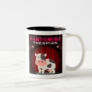 Pantomime Thespian - Cow Two-Tone Coffee Mug