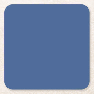 Pantone colour of the year 2020 Classic Blue 19-40 Square Paper Coaster