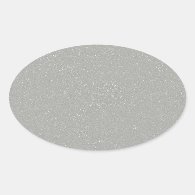 PANTONE Glacier Grey with faux fine Glitter Oval Sticker (Front)