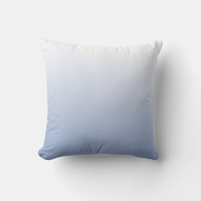 Pantone Serenity Blue Gradient Throw Pillow (Front)