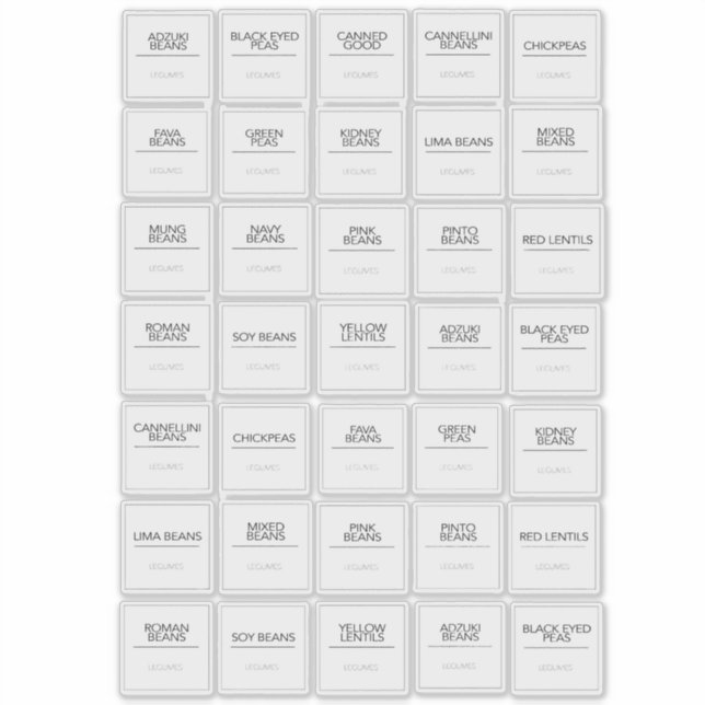 Pantry Labels Stickers (Front)