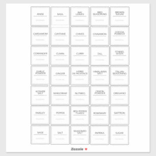 Pantry Labels Stickers