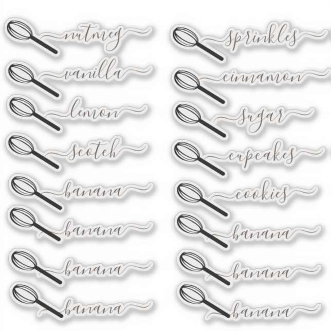 Pantry Organisation Bakery Baking Canister Jar (Front)