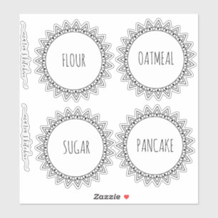 Pantry Organisation Clean Border Heart Sticker