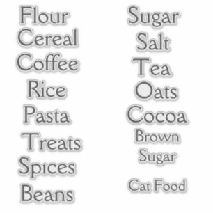 Pantry Staples Customisable Vinyl