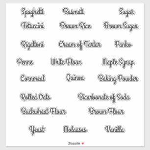 Pantry Storage Canister Labels