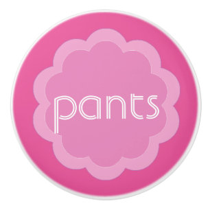 Pants Clothes organisation pink flower knob