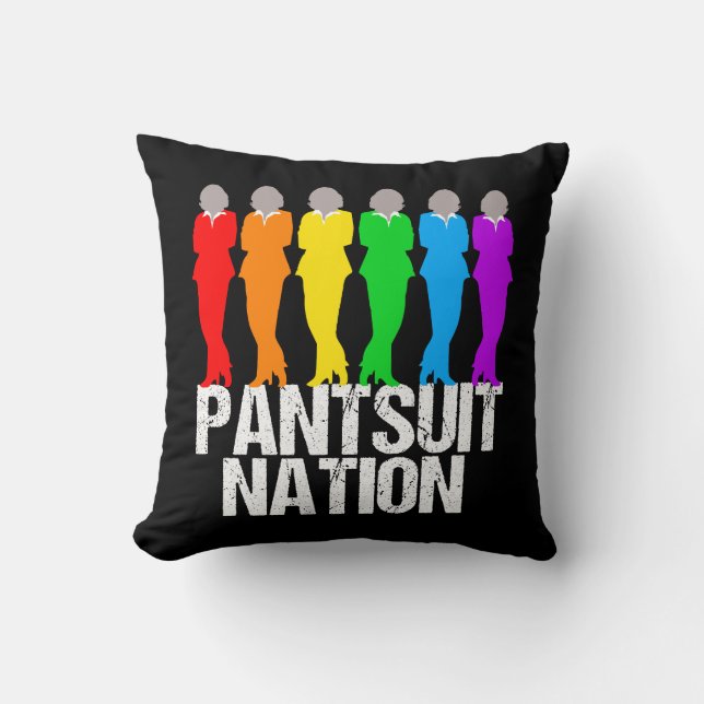 Pantsuit Nation Rainbow Women Cushion (Front)