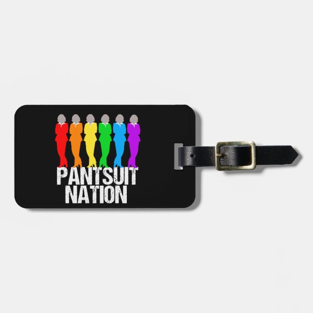 Pantsuit Nation Rainbow Women Luggage Tag (Front Horizontal)