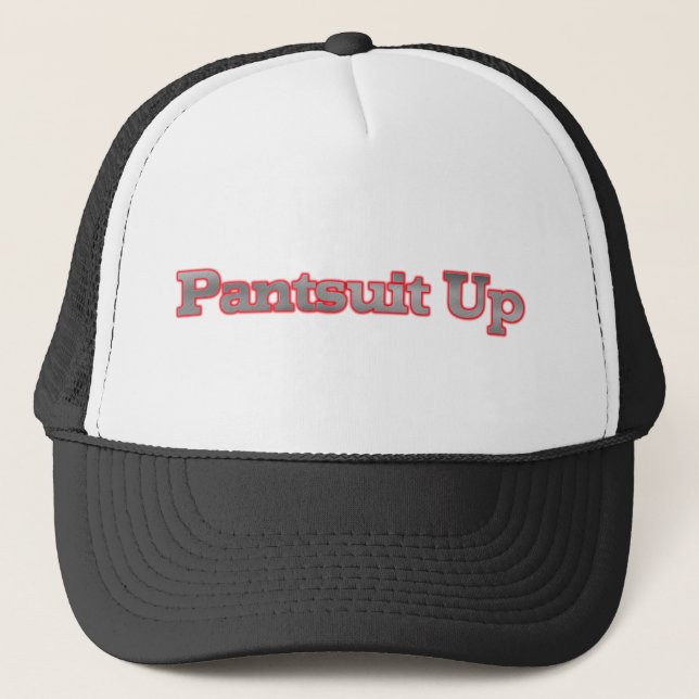 pantsuit up trucker hat (Front)
