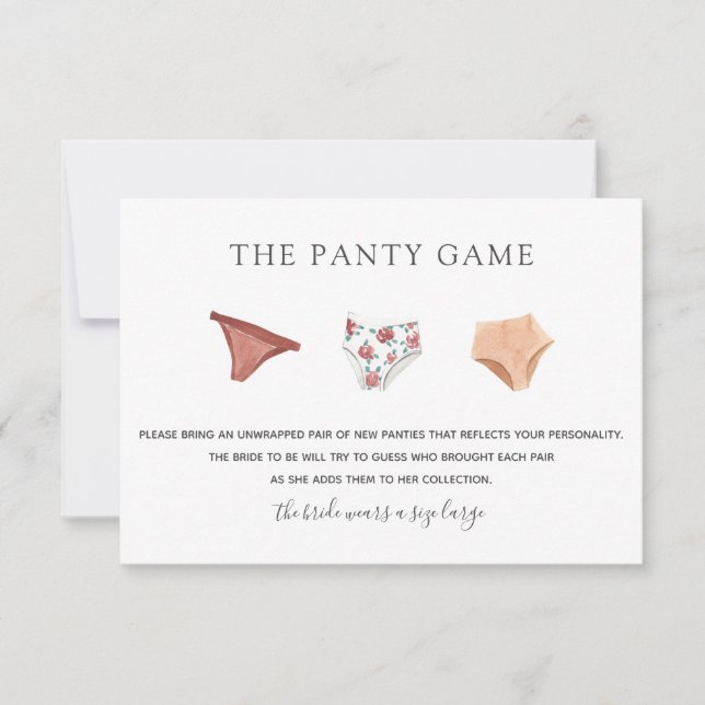 Panty Game Insert Card (Front)