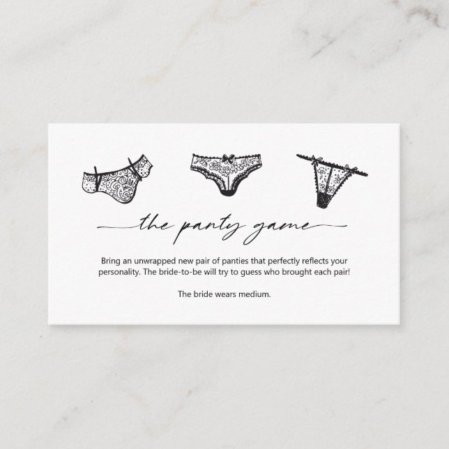 Panty Game Panties Please Insert Card (Front)
