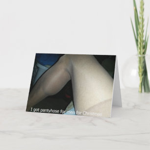 Pantyhose For Men Holiday Card