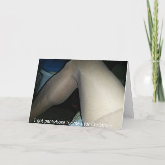 Pantyhose For Men Holiday Card