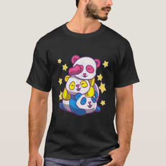Panual Kawaii Panda Bear Anime Pans T-Shirt