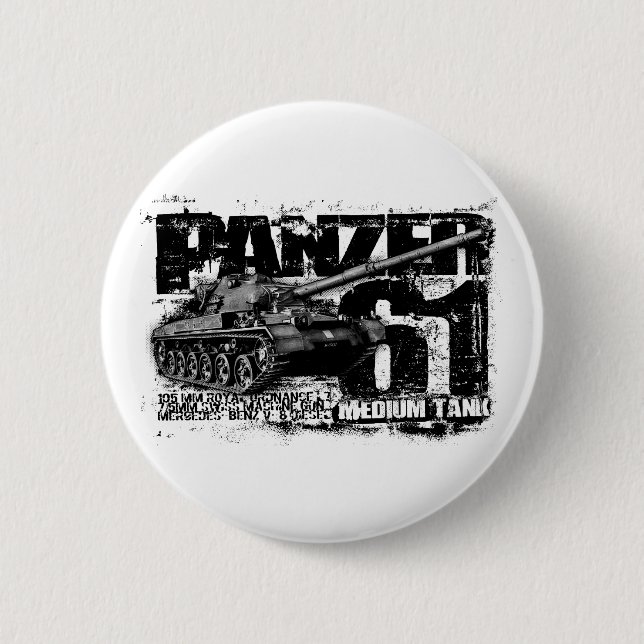 Panzer 61 2 Inch Round Button (Front)