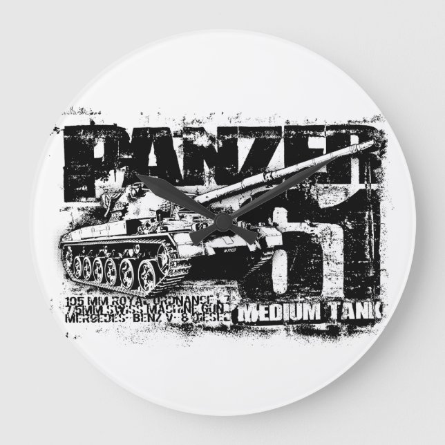 Panzer 61 Wall Clock (Front)