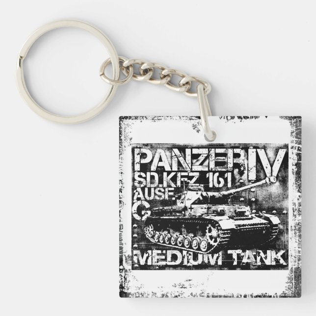 Panzer IV Square (double-sided) Keychain (Front)