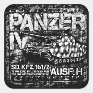 Panzer IV Square Sticker