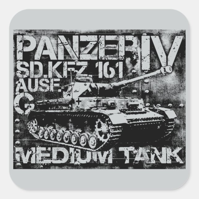 Panzer IV Square Stickers (Front)