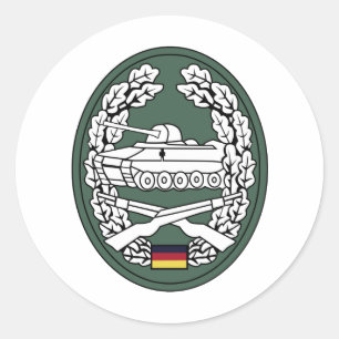 Panzergrenadier insignia of the former West German Classic Round Sticker
