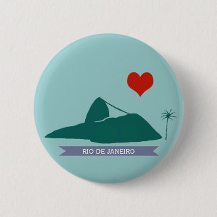 Pão-de-Açúcar Rio Brasil 6 Cm Round Badge