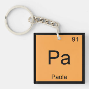 Paola Name Chemistry Element Periodic Table Key Ring