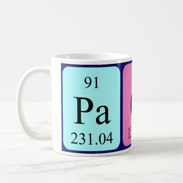 Paola periodic table name mug (Left)