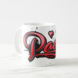 Paola red Heart Graffiti Tasse Kaffeetasse Coffee Mug