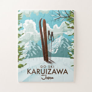 Paoli Orange County Indiana Ski poster Jigsaw Puzz Puzzle