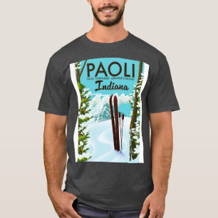 Paoli Orange County Indiana Ski poster T-Shirt