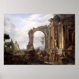 Paolo Panini Capriccio of Classical Ruins Poster