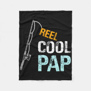 Pap Gift From Granddaughter Grandson Reel Cool Pap Fleece Blanket