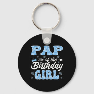 Pap Of The Birthday Girl Snowflakes Winter Xmas Key Ring