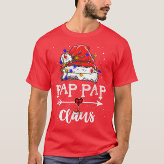 Pap Pap Claus Christmas Light Pajama Family Matchi T-Shirt