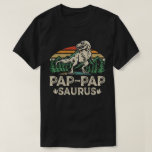 Pap-papSaurus Dinosaur Grandpa Saurus Father's Day T-Shirt<br><div class="desc">Get this funny saying outfit for your special proud grandpa from granddaughter, grandson, grandchildren, on father's day or christmas, grandparents day, or any other Occasion. show how much grandad is loved and appreciated. A retro and vintage design to show your granddad that he's the coolest and world's best grandfather in...</div>