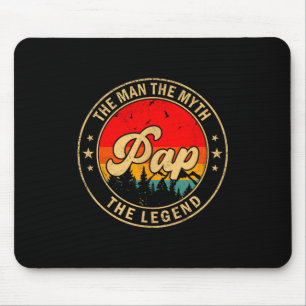 Pap The Man The Myth The Legend Vintage Retro For Mouse Pad
