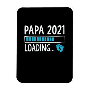 Papa 2021 Loading Pregnancy Announcement Magnet