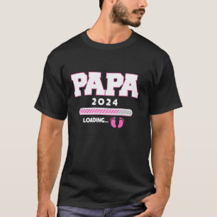Papa 2024 Loading Pregnancy Beby Shower Family Mat T-Shirt