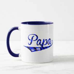 papa all star design father's day gift idea coffee mug