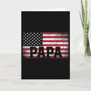 Papa American Flag Father's Day 4th Of July Gift G Card