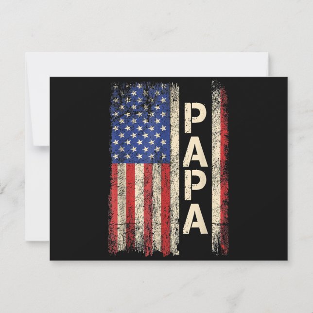 Papa American Flag Father's Day For Men (Front)