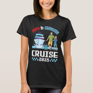 Papa & Grandson Cruise 2025 Family Vacation Cr T-Shirt