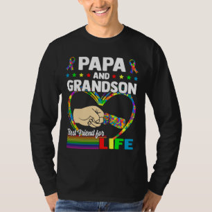 Papa And Grandson Best Friend For Life Autism Gran T-Shirt